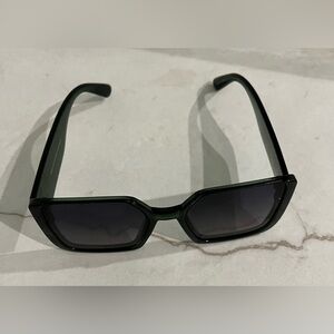 Dark Green Oversized Square Sunglasses